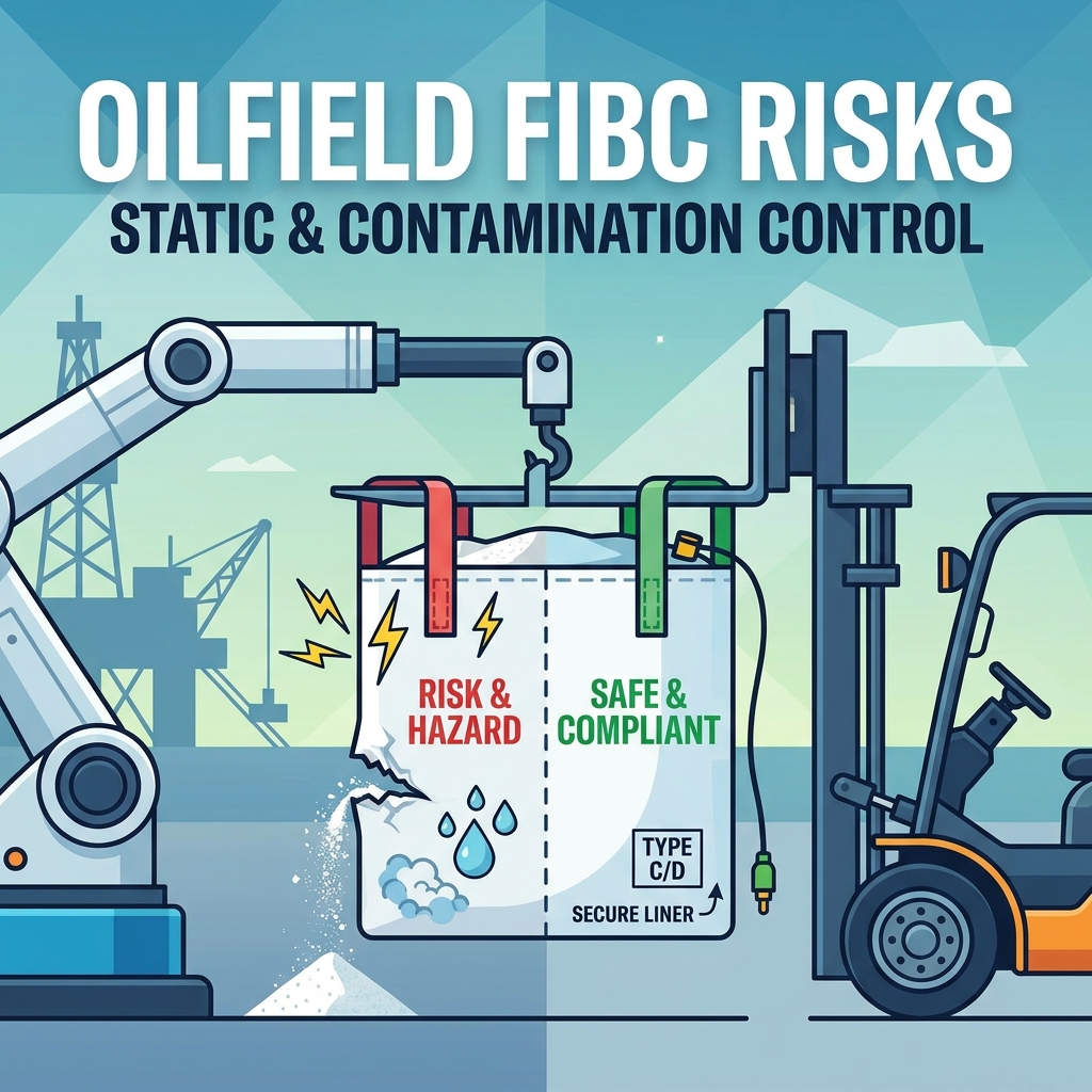 Мешки FIBC для нефтепромысловых порошкообразных добавок: какие риски при обращении с ними имеют значение?