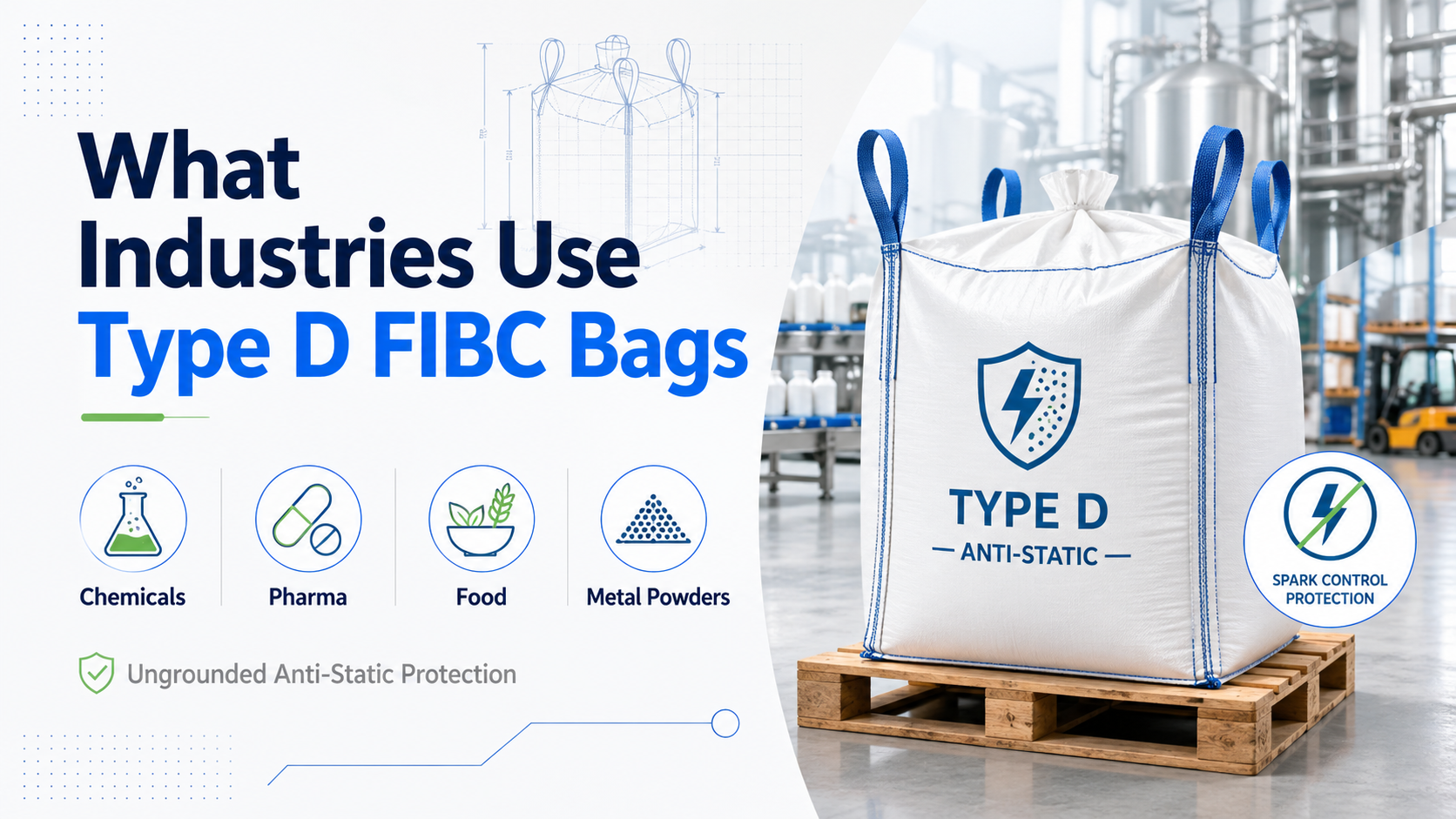 В каких отраслях используются FIBC-мешки типа D?